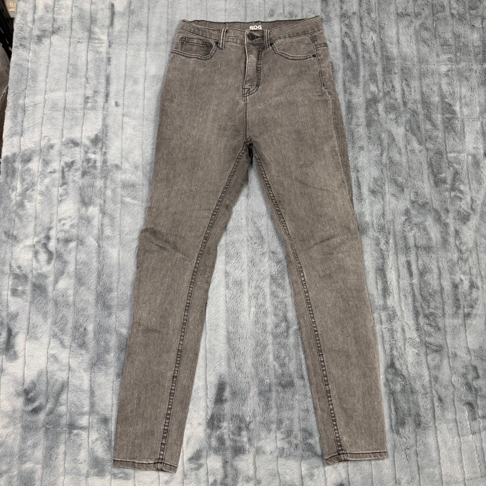 BDG Super High Rise Twig Ankle Skinny Jeans Grey 28W 29L Urban Outfitters
